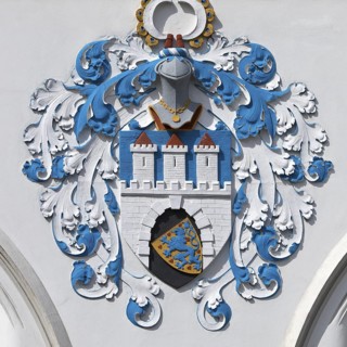 City coat of arms at the Bomann Museum, Celle, Lower Saxony, Germany