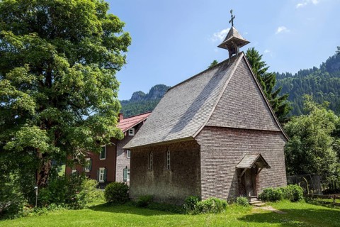 Catholic St Anne's Chapel, oldest wooden chapel in the Alps, Rohrmoos, Rohrmoostal, near