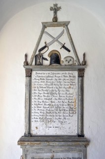 War memorial in the baroque church of St Peter and Paul, Thalstr .31, Peterstahl, Oy Mittelberg,