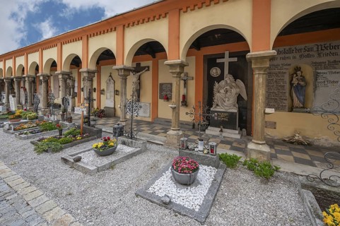 Grave arcades on the parish church of St Peter and Paul, KirchstraÃŸe 25, Telfs, Austria