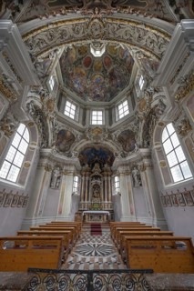 Chancel of the collegiate basilica, Neustift St Margarethen, Vahrn, district of Bozen, South Tyrol,