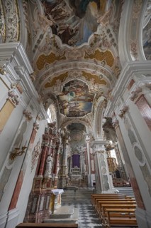 Left aisle of the collegiate basilica, Neustift St Margarethen, Vahrn, district of Bozen, South