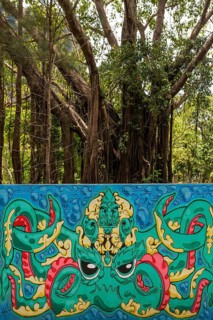 Graffiti, Street Art, Tonsai Beach, Ton Sai Bay, Ao Nang, Krabi, Thailand