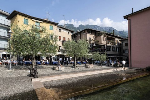 Malcesine, old harbour, Veneto, Italy