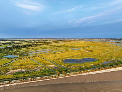 Marshes over Randonnee entre Histoire et Nature from a drone, Fouras, Fouras-les-Bains,