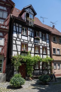 Historisches Fachwerkhaus in der Altstadt von Esslingen am Neckar, Landkreis Esslingen,
