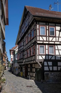 Deutschlands Ã¤ltestes Fachwerkhaus in der Webergasse, erbaut im Jahr 1266, 1267, Esslingen am