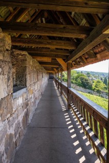 The Seilergang, historic defence wall, viewpoint, Esslingen Castle, Esslingen am Neckar, Esslingen