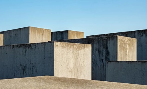 Close-up of concrete slabs at Holocaust Memorial, Memorial to the Murdered Jews of Europe, Berlin,