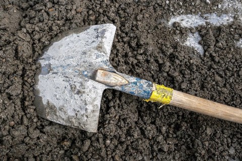 Construction site Shovel gravel