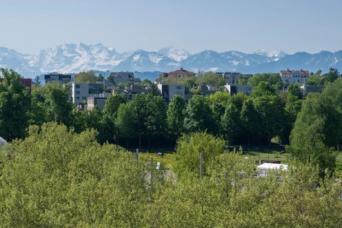 Residential estate of apartment blocks Bergkette, Berne, Switzerland