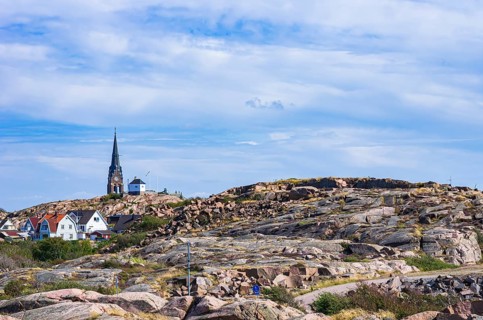 The church of Lysekil (Lysekils Kyrka) on Rosviksberg, Lysekil, BohuslÃ¤n, VÃ¤stra Götalands lÃ¤n,