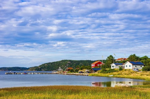 Picturesque coastal landscape near Henan on Orust, BohuslÃ¤n, VÃ¤stra Götalands lÃ¤n, Sweden,