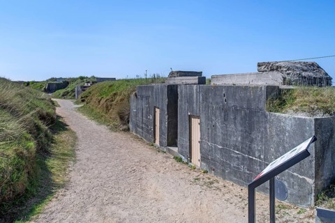 German WWI gun ammunition depot bunker at Battery Aachen, Raversyde Atlantikwall, Atlantic Wall