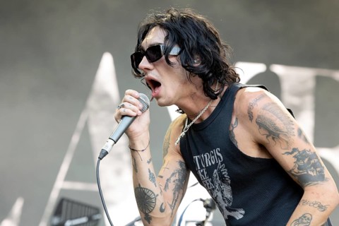 Remington Leith, singer, frontman, Palace Royale, rock band, USA, live open air at the Citadel