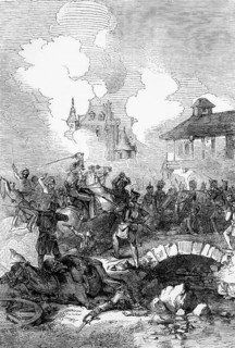 A clash in the village of Kaya in Germany during the Battle of LÃ¼tzen (1812-13), in which a