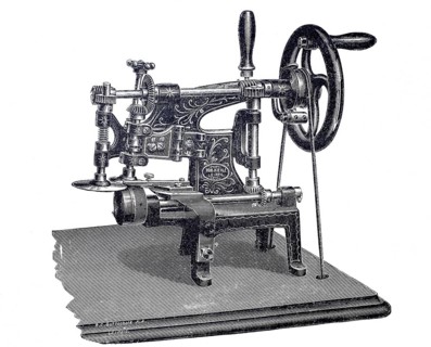 Shoemaker, shoemaker, sharpening machine by Robert Kiehle, around 1870, digitally improved