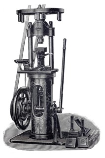 Shoemaker, shoemaker, heel press and nailing machine by Robert Kiehle, around 1870, digitally