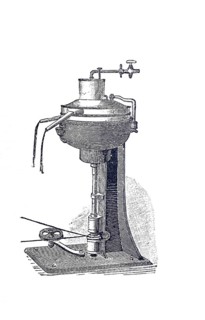 Dairy industry, butter production, Laval separator, around 1860, digitally improved reproduction of