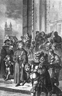 Martin Luther proposes the 95 theses to the castle church in Wittenberg, October 31, 1517, 16th