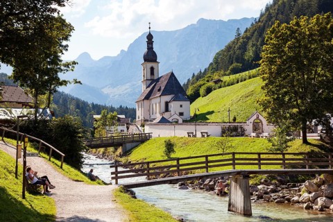St. Sebastian an der Ramsauer Ache Catholic Church, Ramsau near Berchtesgaden, Upper Bavaria,