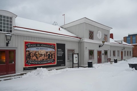 Exterior view in winter, Tändsticksmuseet match museum or match museum, Jönköping, Jönköpings län,