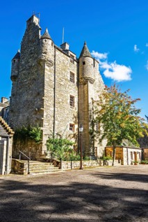 Ferniehirst Castle, Oxnam, Jedburgh, Scottish Borders, Roxburghshire, Scotland, UK