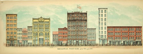 Broadway, West Side, 40th to 43th Street, New York, Manhattan, America, USA, historic, authentic,