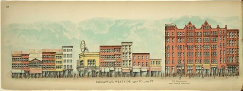 Broadway, West Side, 34th to 37th Street, New York, Manhattan, America, USA, historic, authentic,