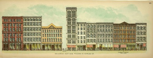 Broadway, East Side, Walker to Howard Street, New York, Manhattan, America, USA, historical,