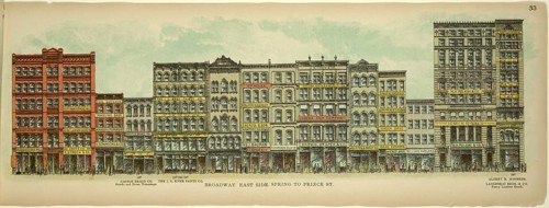 Broadway, East Side, Spring to Prince Street, New York, Manhattan, America, USA, historic,
