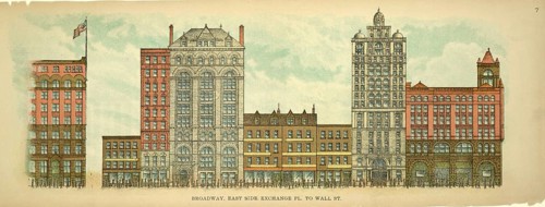 Broadway, East Side, Exchange Place to Wall Street, New York, Manhattan, America, USA, historic,