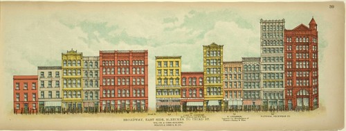 Broadway, East Side, Bleecker to Third Street, New York, Manhattan, America, USA, historical,