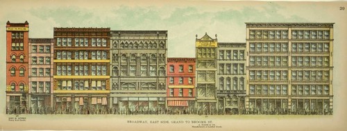 Broadway, East Side, Grand to Broome Street, New York, Manhattan, America, USA, historic,