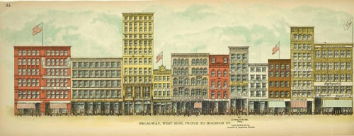 Broadway, West Side, Prince to Houston Street, New York, Manhattan, America, USA, historic,