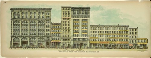 Broadway, West Side, Houston to Bleecker Street, New York, Manhattan, America, USA, historic,