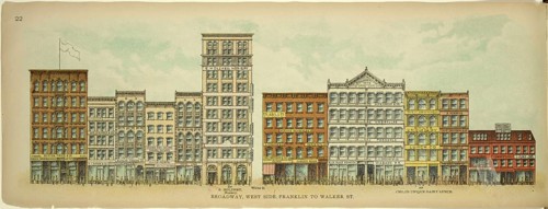 Broadway, West Side, Franklin to Walker Street, New York, Manhattan, America, USA, historic,