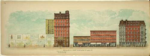 Broadway, West Side, 56th to 59th Street, New York, Manhattan, America, USA, historic, authentic,