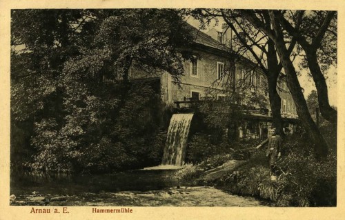 The Hammermühle in Arnau a.E, today the town of Hostinne in the Trutnov District in the Czech