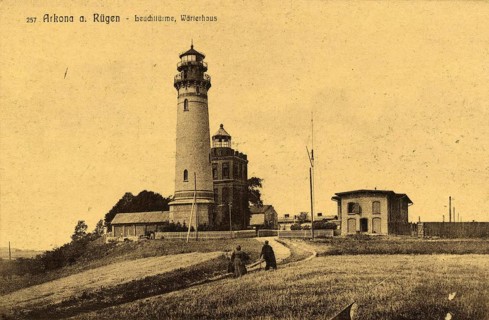 Lighthouses, Arkona on the island of Rügen, Mecklenburg-Vorpommern, Germany, postcard, view around