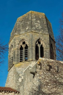 Charroux. The Church St jean Baptiste, the steeple it was destroyed by a lightning in 1662. Allier