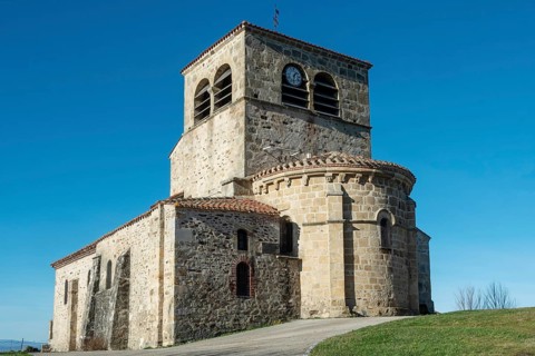 Natural regional park of Livradois Forez. Roman church Saint-Hilaire of Saint-Hilaire village.