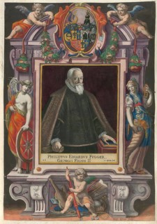 Members of the famous Augsburg Fugger family, portrait of Philipp Eduard Fugger (1546 - 1618), a