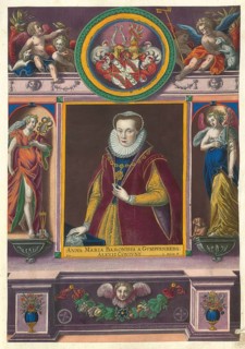 The portrait of Anna Maria von Gumppenberg-Fugger (1570 - 1613), a member of the famous Augsburg