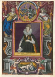 Members of the famous Augsburg Fugger family, Anna Sophia Fugger (1585-1643), authentic
