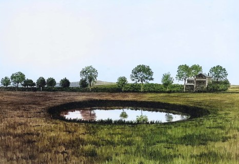 Soll, small, circular depression filled with water in the area of ground and terminal moraines,