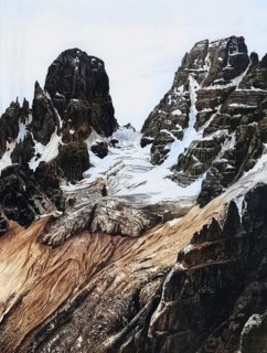 The Cristallo Glacier, Monte Cristallo, Kristallberg, the highest mountain in the Cristallo Group