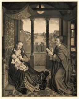 Saint Evangelist Luke draws Mary with the Child Jesus, people from the biblical story, historical,