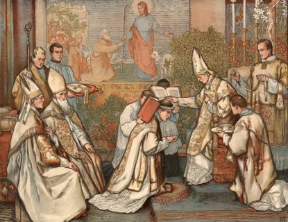 Scene from biblical history, episcopate, an important sacrament in many Christian churches, which