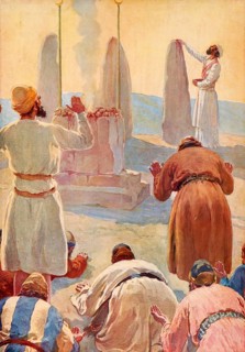 Scene from the biblical story, Israel serves Baal, mostly refers to the pagan cults of the